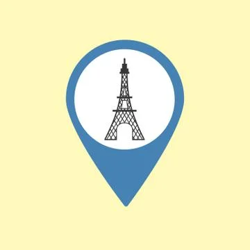 Sightseeing Pin Vector Stock Illustration