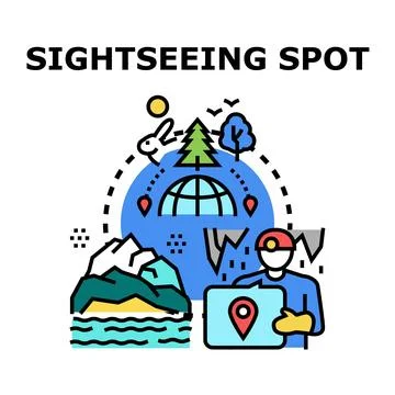 Sightseeing spot vector concept illustration Stock Illustration