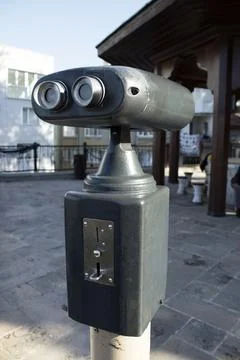 Sightseeing Viewer. Look to the Future Stock Photos