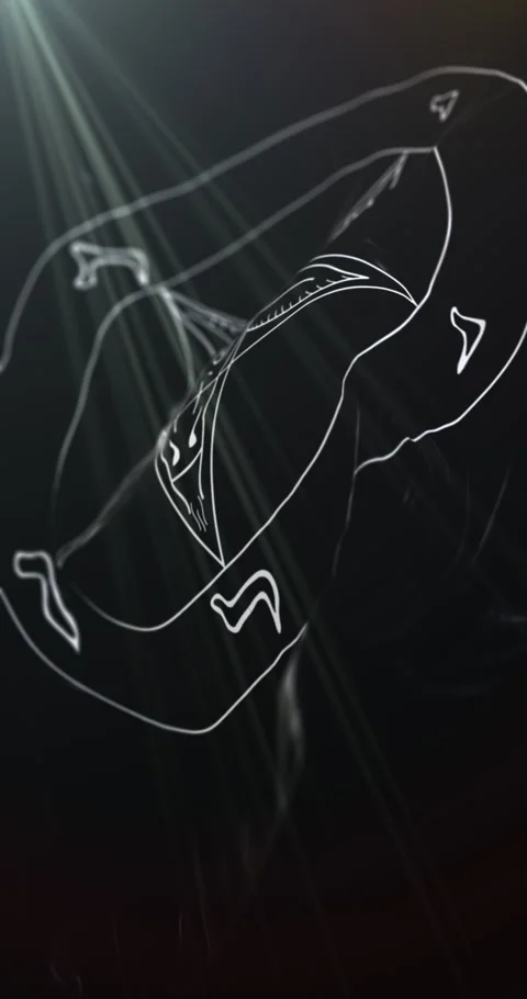 Sigil of Baphomet Flag. Loop Stock Footage 309006818