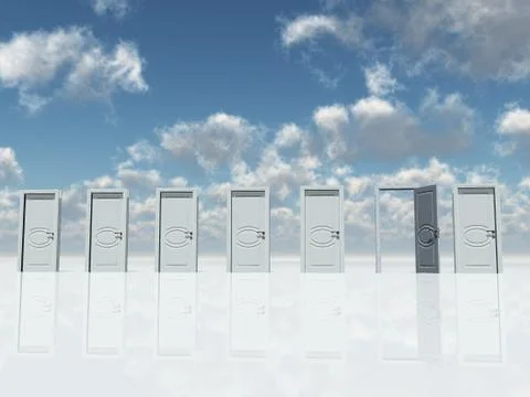 Sigle open door Stock Illustration