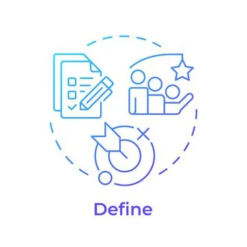 Sigma define blue gradient concept icon Stock Illustration