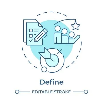 Sigma define soft blue concept icon Stock Illustration
