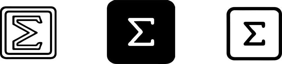 Sigma icon isolated on background Stock Illustration