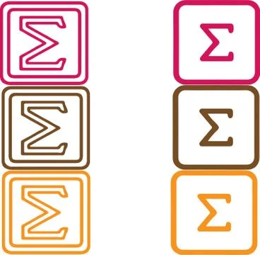 Sigma icon isolated on background Stock Illustration