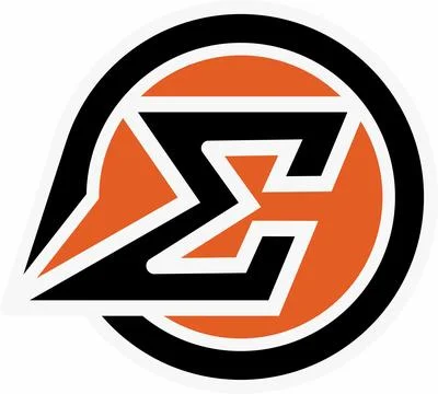 Sigma letter E logo design vector graphic Stock Illustration