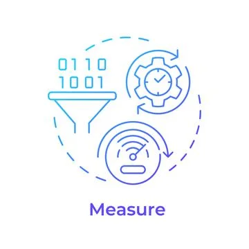 Sigma measure blue gradient concept icon イラスト素材