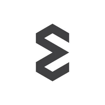 Sigma simple geometric logo vector Stock Illustration