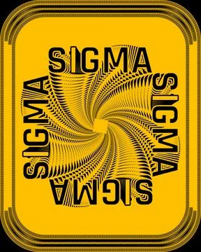 Sigma typography style for using on posters 스톡 일러스트