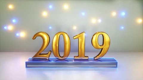 Sign 2019 year Stock Illustration