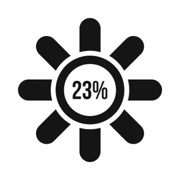 Sign 23 load icon, simple style Illustrazione stock
