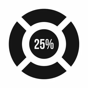 Sign 25 load icon, simple style Illustrazione stock