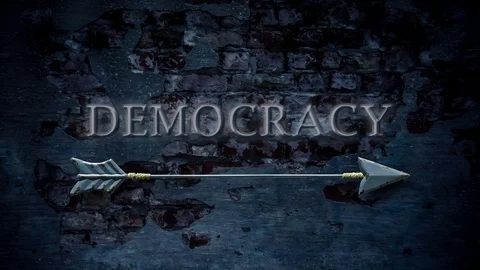 Sign 411 - Democracy Stock Footage 128451464