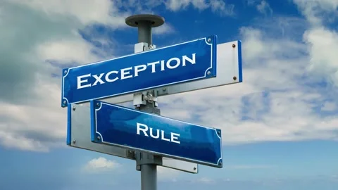 Sign 509 - Exception Video stock 130263609