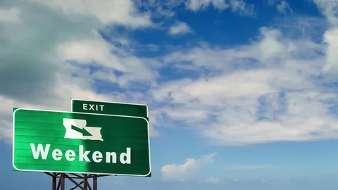 Sign 511 - Weekend Stock Footage 119412674