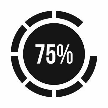 Sign 75 load icon, simple style Illustrazione stock
