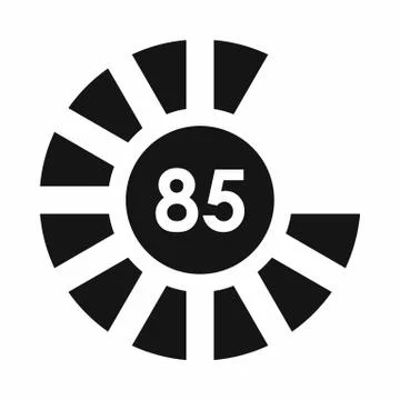 Sign 85 load icon, simple style Illustrazione stock