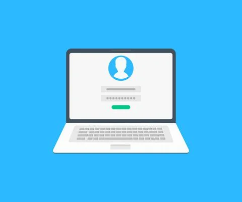 Sign in to account, authentication page concept vector design and illustration. Stock Illustration