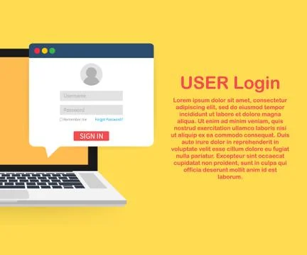 Sign in to account, user authorization, login authentication page concept. La 스톡 일러스트