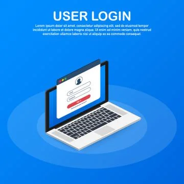 Sign in to account, user authorization, login authentication page concept. La 스톡 일러스트