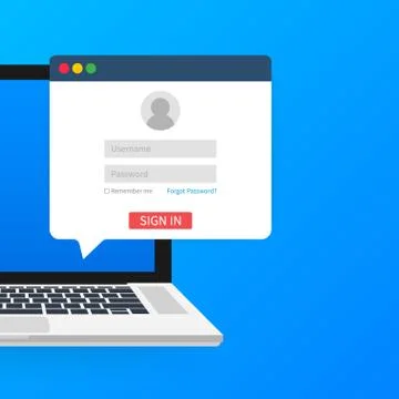 Sign in to account, user authorization, login authentication page concept. La 스톡 일러스트