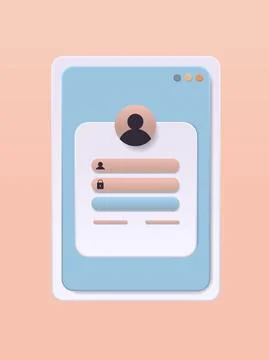 Sign in to account user authorization login authentication page username and 스톡 일러스트