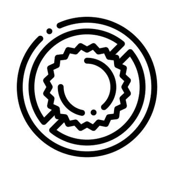 Sign Against Sun Icon Vector Outline Illustration Illustrazione stock