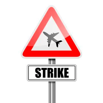 Sign Airplane Strike Stock Illustration