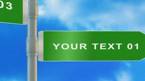 Sign and Clouds. Color Pack 스톡 After Effects