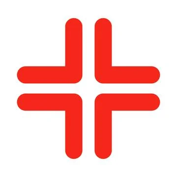 A sign of anger with rounded corners. Red vector icon. Stock Illustration