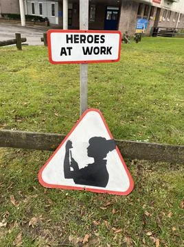 Sign appreciating nurses Stock Photos