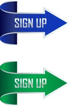 Sign up arrow Stock Illustration