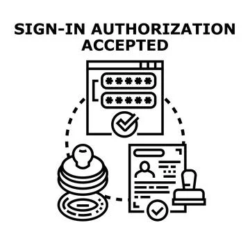Sign in authorization accepted concept vector illustration Stock Illustration