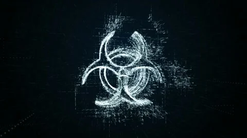 Sign Bacteriological logo, design consisting of digit code and symbol Stock Footage 87222805