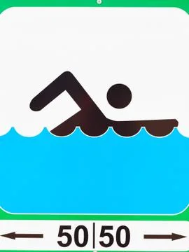Sign bathing places Stock Illustration