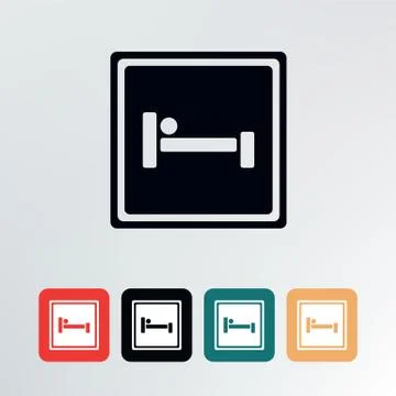 Sign bed. Illustrazione stock