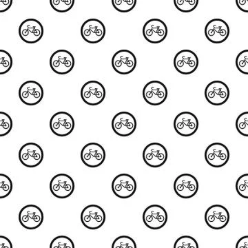 Sign bicycle path pattern, simple style Stock Illustration