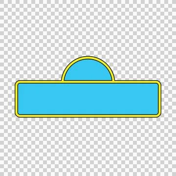 Sign Black Rectangular With A Rounded Top Semi Stationary Ilustración de archivo