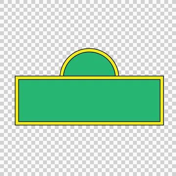 Sign Black Rectangular Shape With A Centered Semi rectangle Stock Illustration