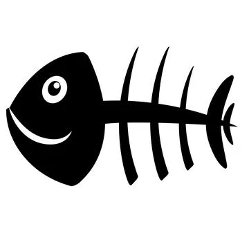 Sign bone fish. vector illustrator Stock-Illustration