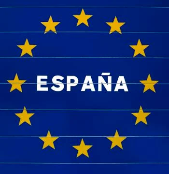 Sign at the border of Spain Stock Photos