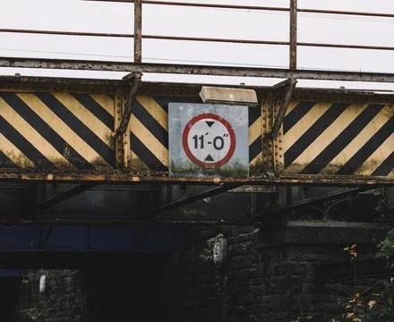 Sign on a bridge Stock Photos