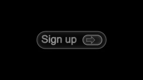 Sign up button animation for website on a black background. Stock Footage 305166267
