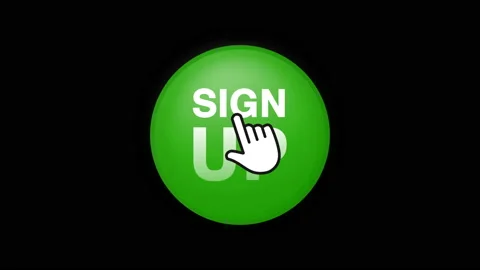 Sign Up Button Click Animation on Black Background and Green Screen 動画素材 155683524