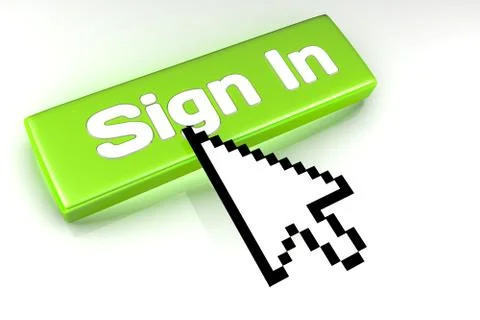 Sign in button with mouse cursor over Stock Illustration