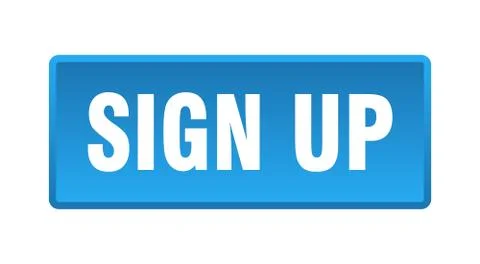 Sign up button. sign up square blue push button Stock Illustration