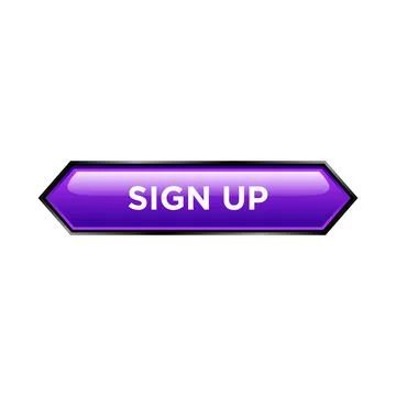 Sign up button website vector template Illustrazione stock