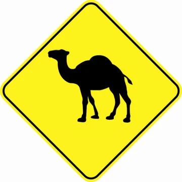 Sign camel attention Stockillustratie