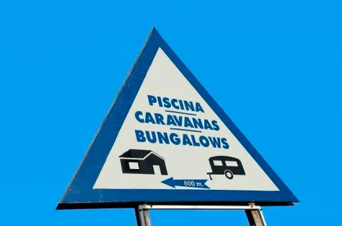 Sign of a camping Stock Photos