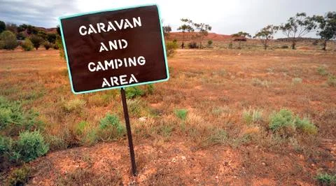 Sign for camping site Stock Photos